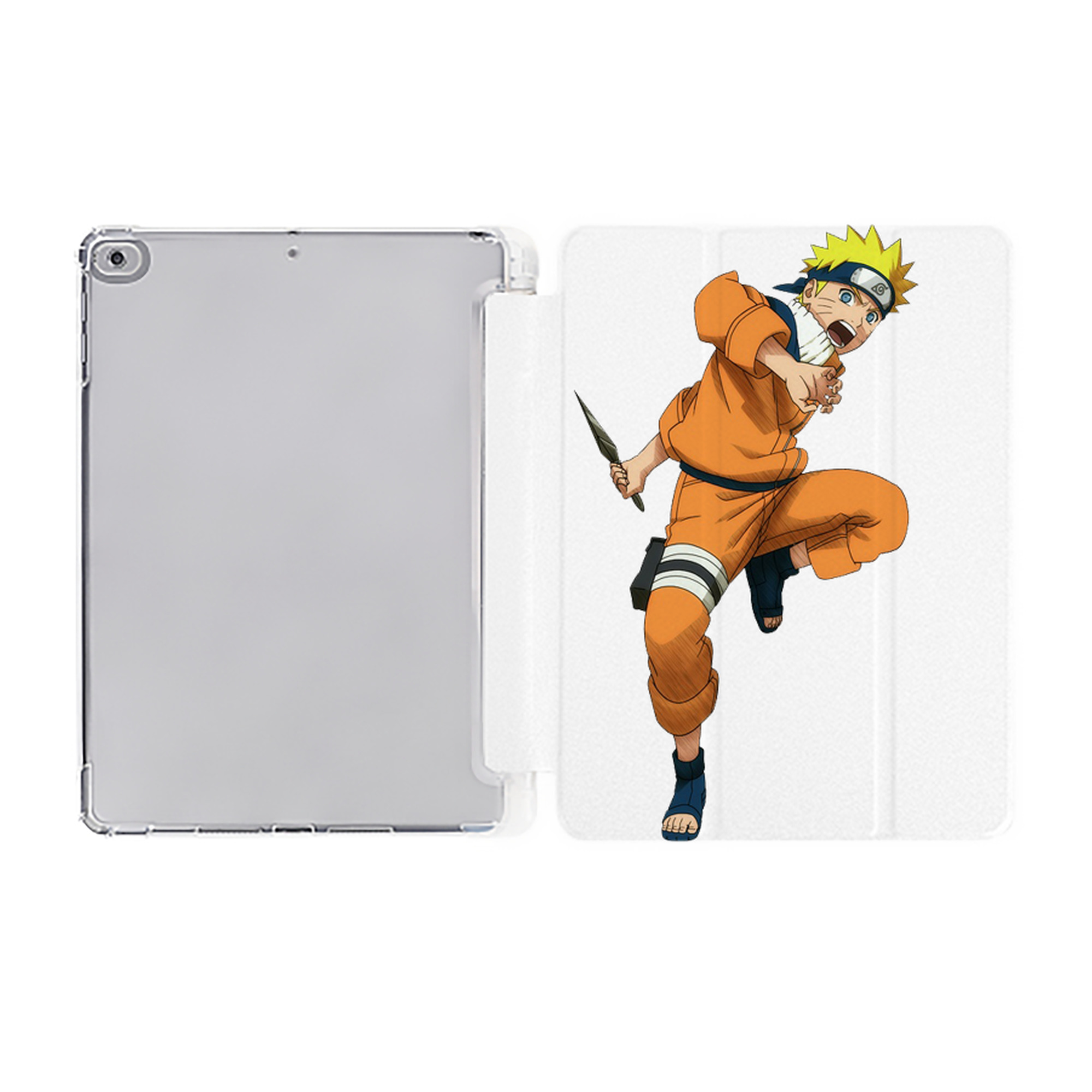 （画像用） NARUTO -ナルト- うずまき ナルト Uzumaki Naruto IPad ケース ペン収納付き 三つ折りスタンド PUレザー×シリコン 対応機種9.5/10.5/10.9インチ